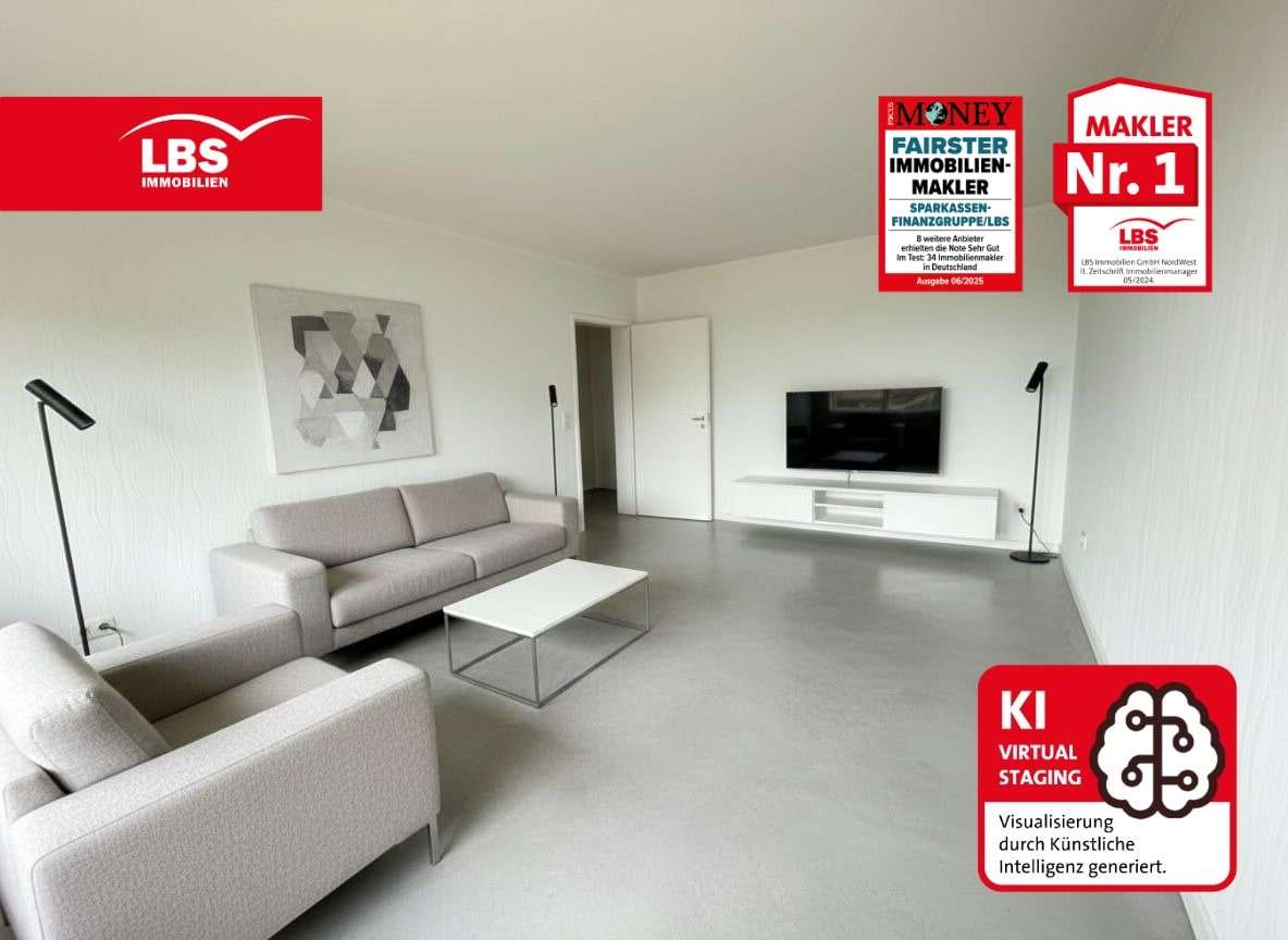 Wohnzimmer Wohnzimmer - Etagenwohnung in 41466 Neuss mit 57m² kaufen