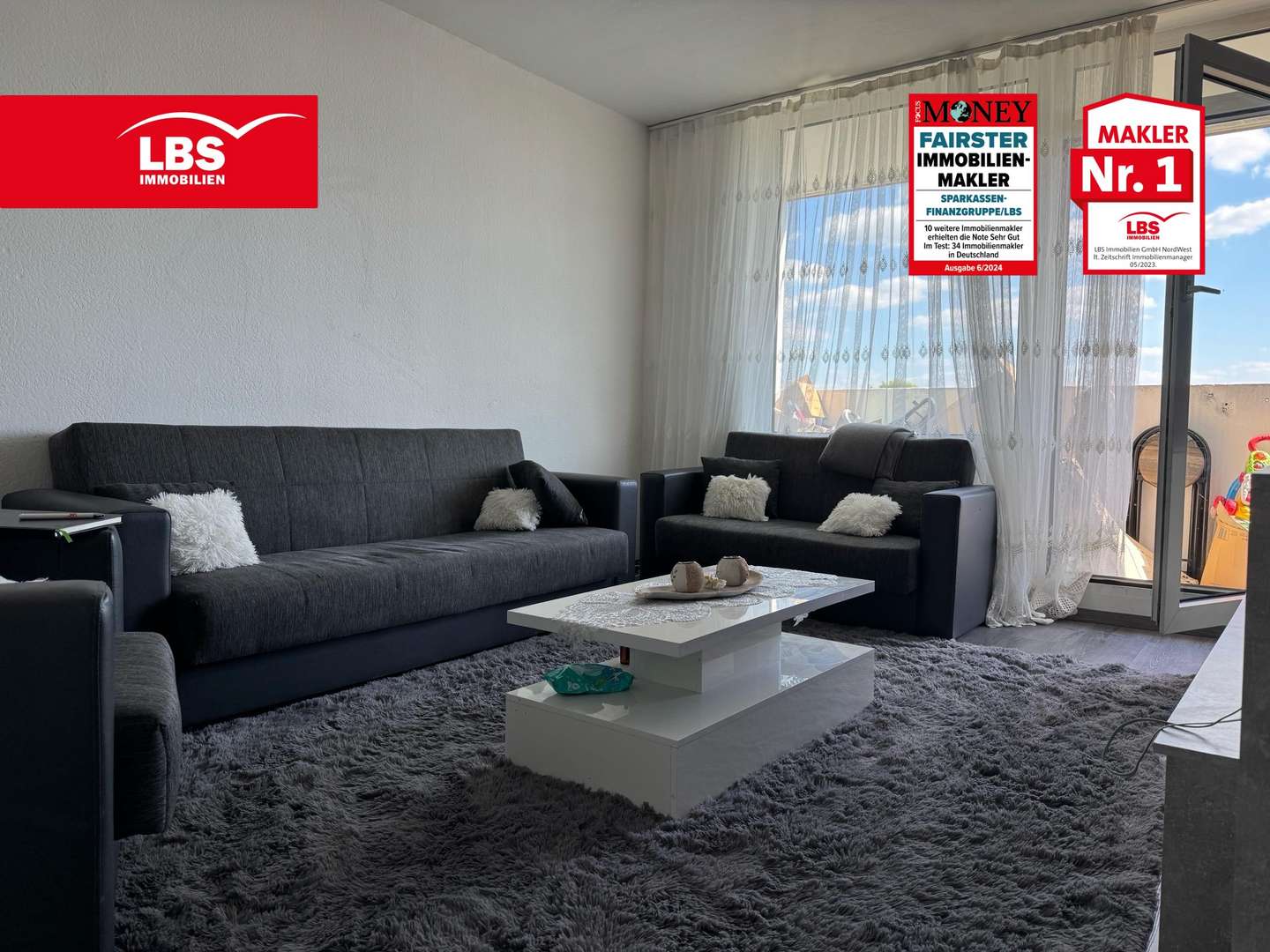 Wohnzimmer - Etagenwohnung in 45968 Gladbeck mit 70m² kaufen