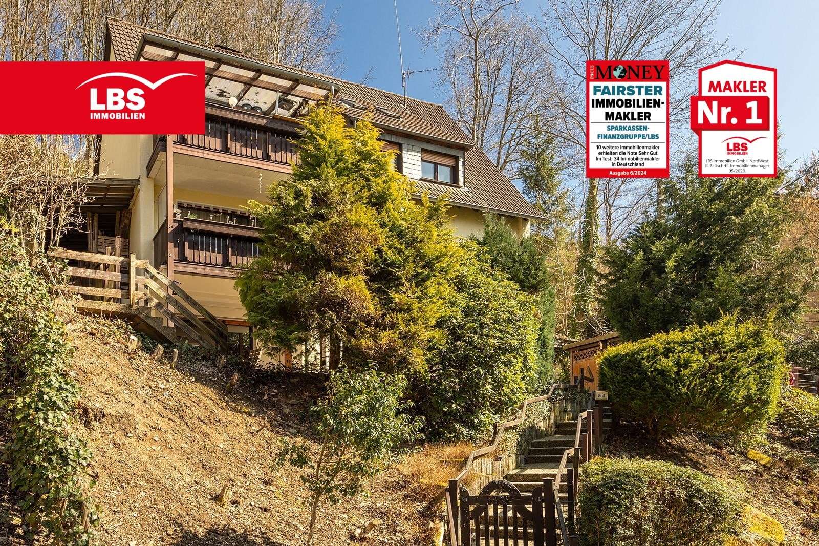 Außenansicht, Straßenseite - Mehrfamilienhaus in 58513 Lüdenscheid mit 209m² kaufen