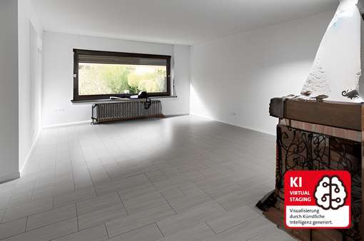 Wohnzimmer - Doppelhaushälfte in 58708 Menden mit 133m² kaufen