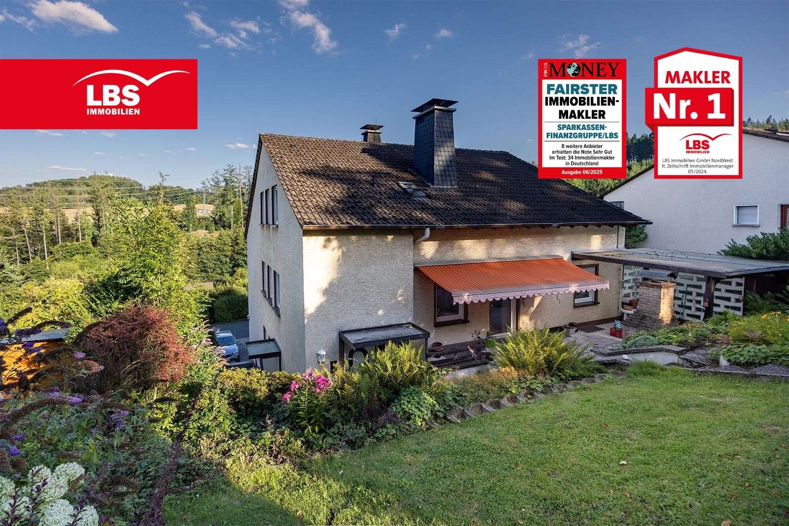 Außenansicht, Gartenseite Außenansicht, Gartenseite - Zweifamilienhaus in 58513 Lüdenscheid mit 218m² kaufen