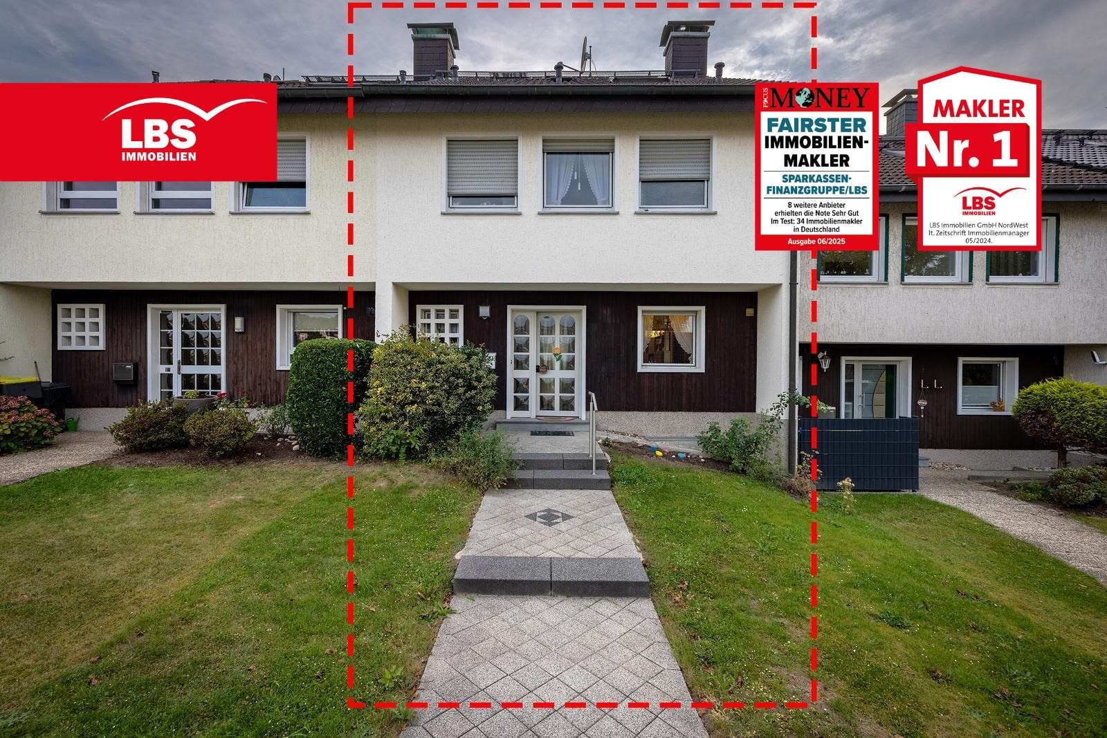 Außenansicht, Straßenseite - Reihenmittelhaus in 58644 Iserlohn mit 140m² kaufen
