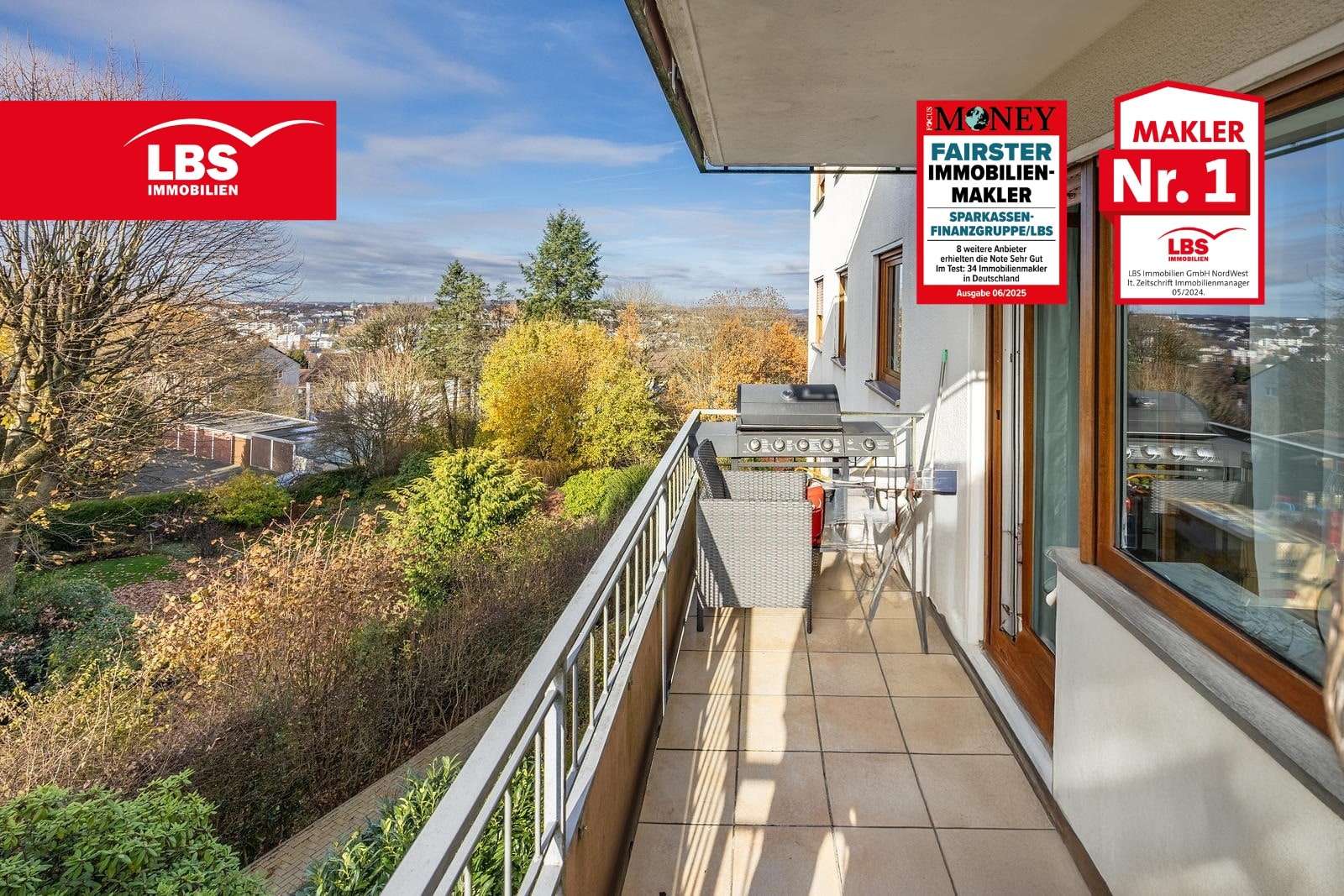 Balkon mit gewissem Ausblick - Etagenwohnung in 58511 Lüdenscheid mit 95m² kaufen