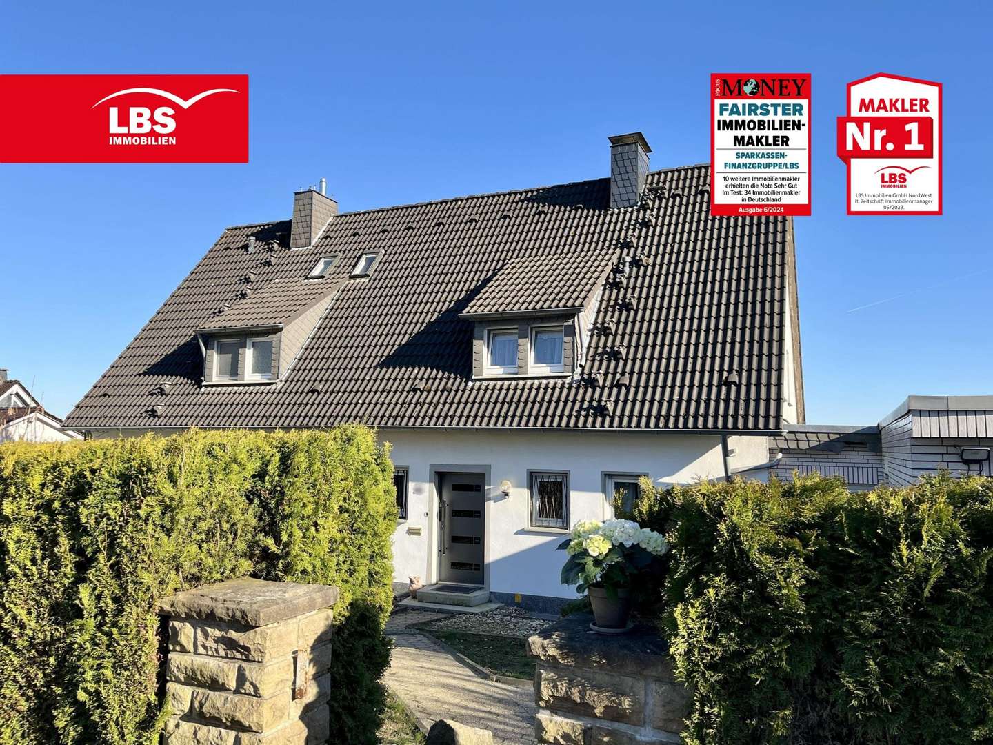 Haus Straßenansicht - Doppelhaushälfte in 44267 Dortmund mit 209m² kaufen