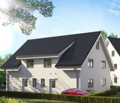 Nordansicht / Eingangsbereich - Doppelhaushälfte in 33758 Schloß Holte-Stukenbrock mit 137m² kaufen