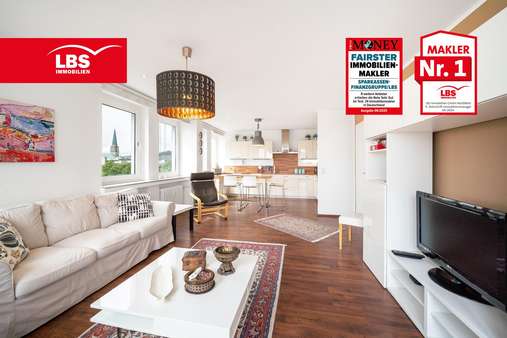 Wohnzimmer - Etagenwohnung in 33602 Bielefeld mit 87m² kaufen