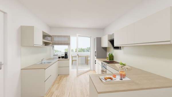 Küche mit Balkonzugang - Reihenmittelhaus in 44625 Herne mit 137m² kaufen