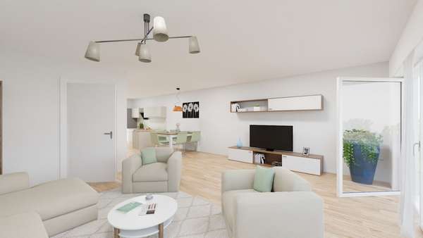 Wohnzimmer - Reihenmittelhaus in 44625 Herne mit 137m² kaufen