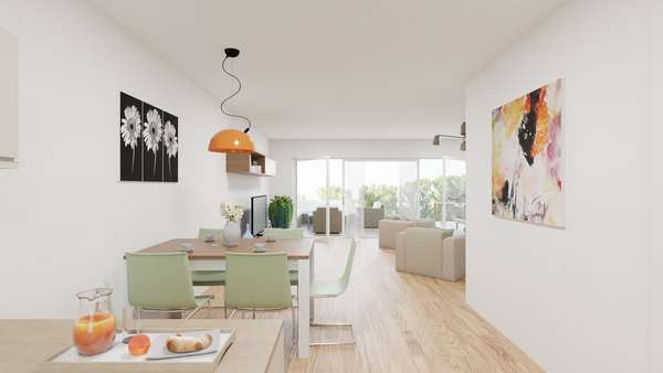 Wohnzimmer / Essbereich - Reihenmittelhaus in 44625 Herne mit 137m² kaufen