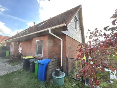 Hausansicht Giebelseite, Rückseite - Reihenendhaus in 15326 Lebus mit 78m² kaufen