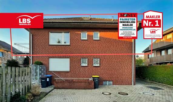 Rückansicht Rückansicht - Maisonette-Wohnung in 47447 Moers mit 158m² kaufen