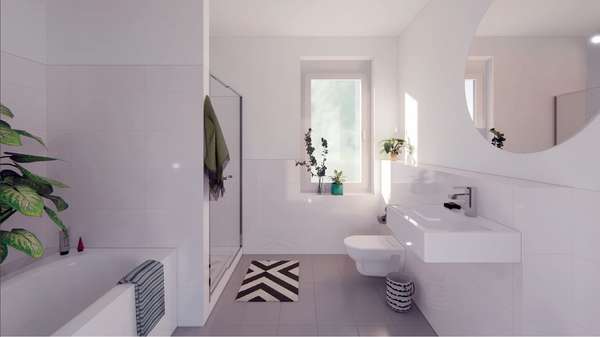Visualisierung Badezimmer Visualisierung Badezimmer - Etagenwohnung in 79664 Wehr mit 103m² kaufen