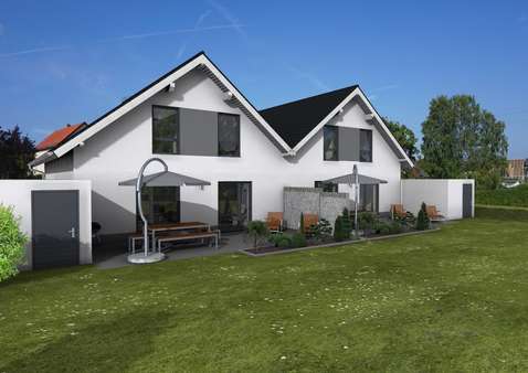 Hausansicht / Garten - Doppelhaushälfte in 59425 Unna mit 131m² kaufen