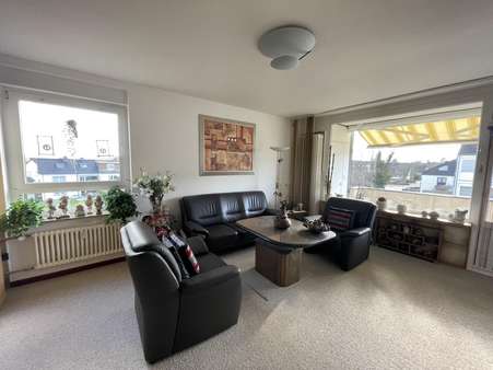 Wohnzimmer - vor Arbeiten - Etagenwohnung in 59174 Kamen, Methler mit 86m² kaufen