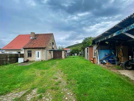 Garten mit Werkstatt - Doppelhaushälfte in 99326 Stadtilm mit 73m² kaufen