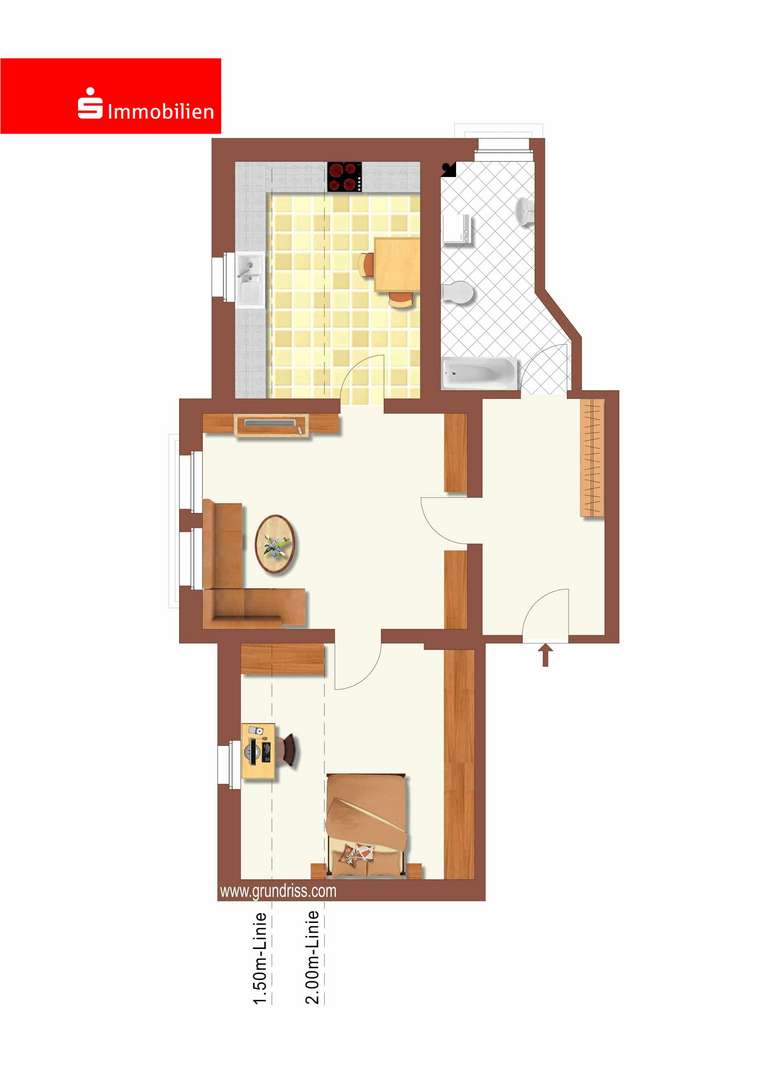 Grundriss Grundriss - Dachgeschosswohnung in 98574 Schmalkalden mit 79m² mieten