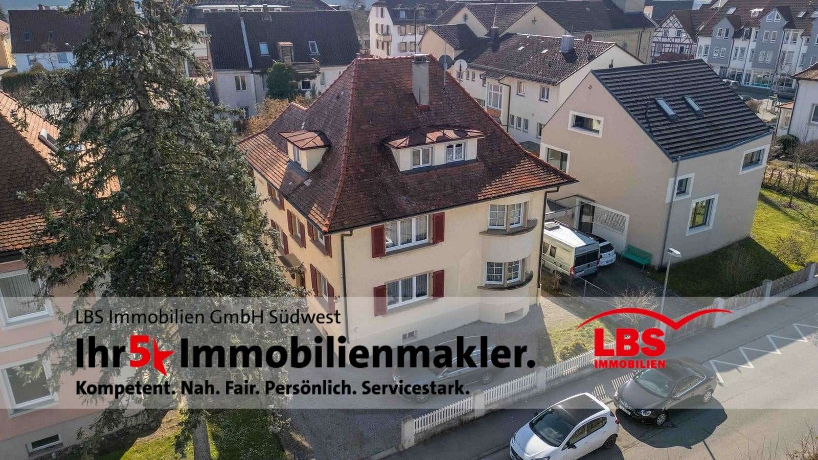 Luftbild - Zweifamilienhaus in 78333 Stockach mit 217m² kaufen
