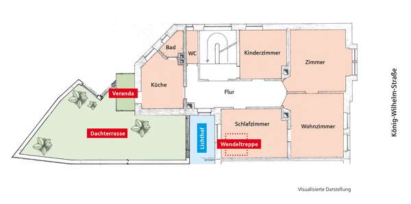 Grundriss 1. OG Visualisierung Grundriss 1. OG Visualisierung - Wohnung in 89073 Ulm mit 110m² kaufen