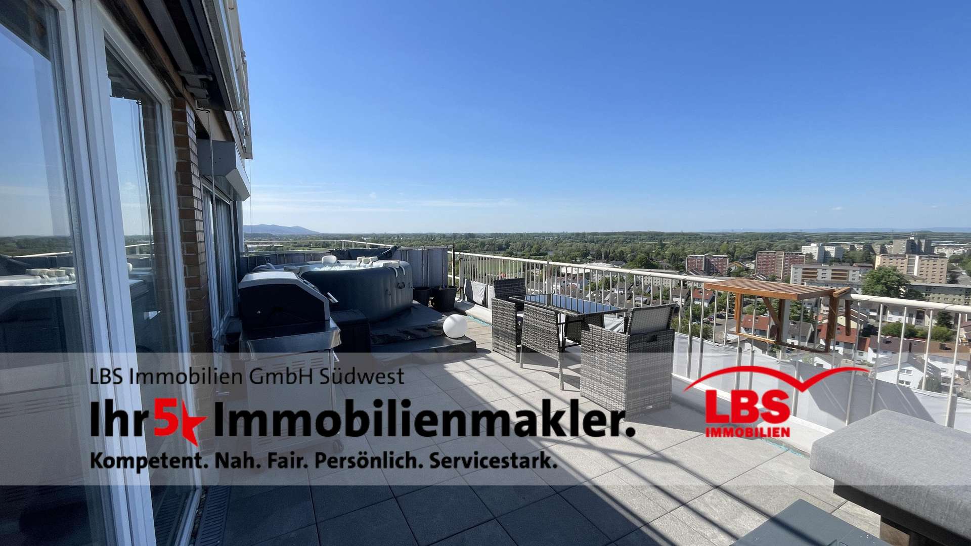 Terrasse Terrasse - Penthouse-Wohnung in 64646 Heppenheim mit 127m² kaufen