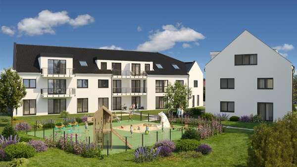 Gartenansicht - Dachgeschosswohnung in 51143 Köln - Langel mit 75m² kaufen