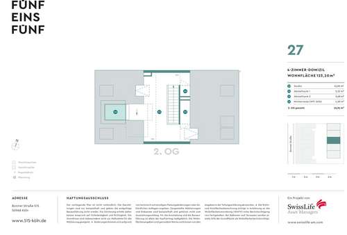 Grundriss SH 27 - 2.OG Grundriss SH 27 - 2.OG - Stadthaus in 50968 Köln mit 123m² kaufen