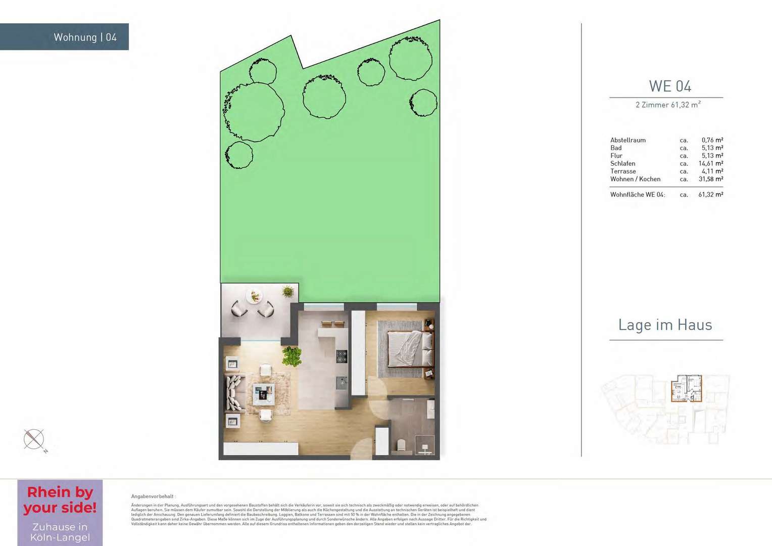 Grundriss WE01 Grundriss WE01 - Erdgeschosswohnung in 51143 Köln mit 41m² kaufen