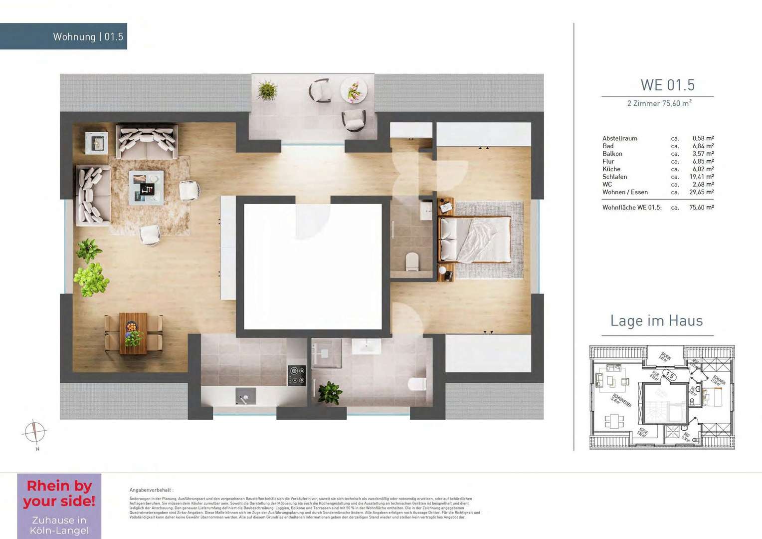 Grundriss WE01.5_22 Grundriss WE01.5_22 - Dachgeschosswohnung in 51143 Köln mit 75m² kaufen