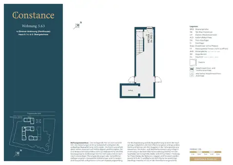 Constance: Traumhaftes Penthouse mit 4 Zimmern und herrlicher Dachterrasse (32m²) in Südausrichtung