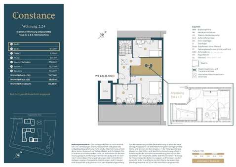 Grundriss WE 2.24 Ebene 2 Grundriss WE 2.24 Ebene 2 - Maisonette-Wohnung in 53115 Bonn mit 134m² kaufen