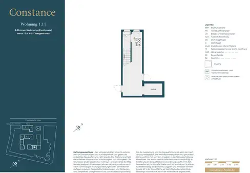 Constance: Traumhaftes Penthouse mit umlaufender Dachterrasse und 5 Zimmern Traumhaftes Penthouse mit 5 Zimmern auf zwei Ebenen in der Südstadt Lichtdurchflutetes Penthouse mit Blick auf die Bonner Südstadt.