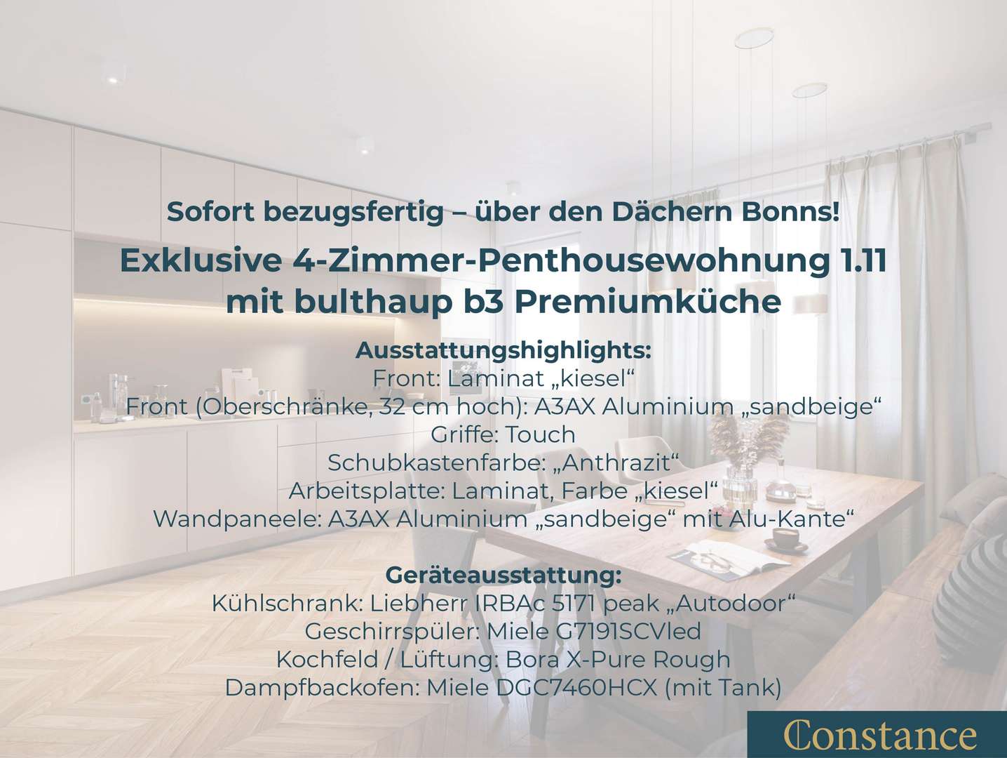 Bulhaup b3 Premiumküche Bulhaup b3 Premiumküche - Penthouse-Wohnung in 53115 Bonn mit 138m² kaufen