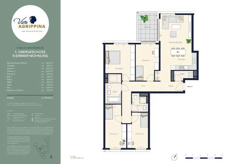 Grundriss WE 4.64 - Etagenwohnung in 50668 Köln mit 135m² kaufen