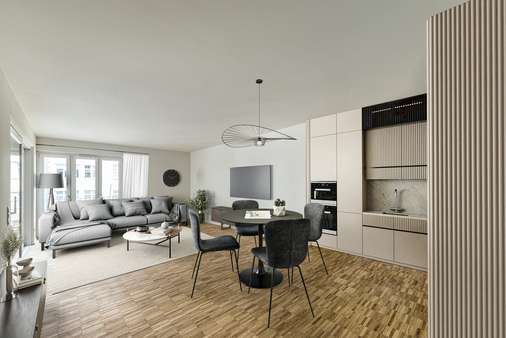 Wohnzimmer - Etagenwohnung in 50668 Köln mit 135m² kaufen