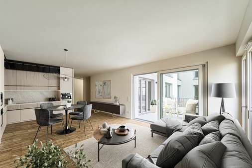 Wohnzimmer&Terrasse - Etagenwohnung in 50668 Köln mit 135m² kaufen