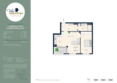 Grundriss Grundriss - Etagenwohnung in 50668 Köln mit 68m² kaufen