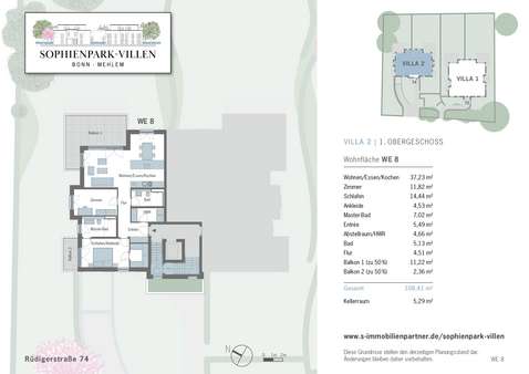 Sophienpark-Villen_Vertriebsgrundrisse-WE08 Sophienpark-Villen_Vertriebsgrundrisse-WE08 - Etagenwohnung in 53179 Bonn mit 108m² kaufen