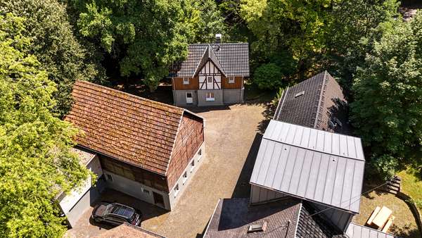 Luftbild_Gesindehaus_Scheune_quer - Einfamilienhaus in 57612 Helmeroth / Flögert mit 355m² kaufen