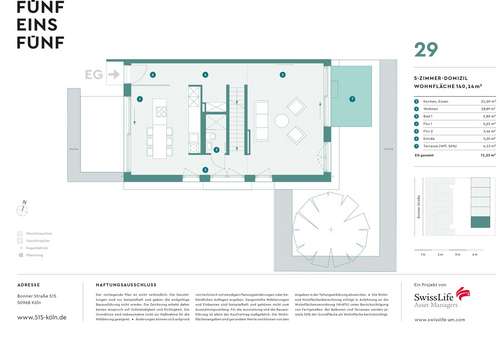 Grundriss SH 29 - EG - Stadthaus in 50968 Köln mit 140m² kaufen