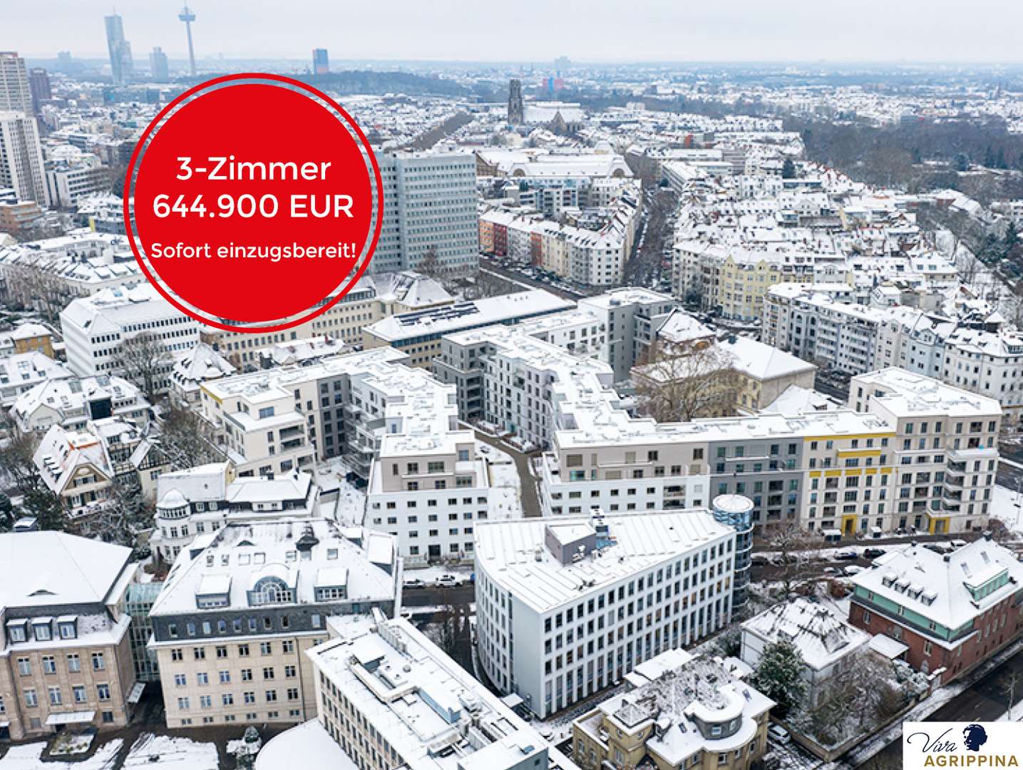 Viva Agrippina_Luftaufnahme - Etagenwohnung in 50668 Köln mit 75m² kaufen