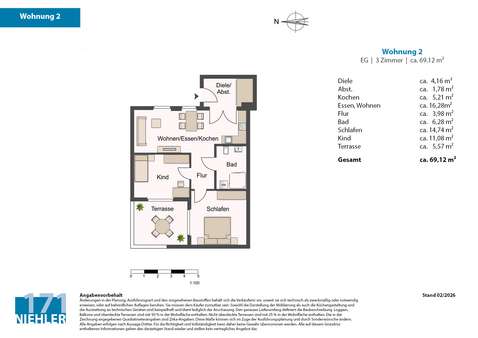 Niehler171_Wohnung 2 - Erdgeschosswohnung in 50733 Köln - Nippes mit 69m² kaufen
