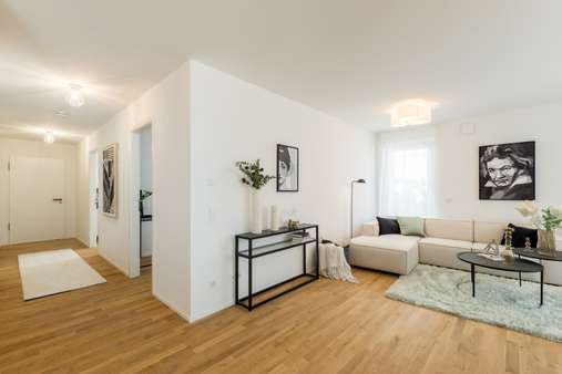 Diele und Wohnzimmer - Erdgeschosswohnung in 53115 Bonn - Poppelsdorf mit 82m² kaufen