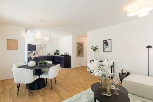 Esszimmer und Küche - Erdgeschosswohnung in 53115 Bonn - Poppelsdorf mit 82m² kaufen