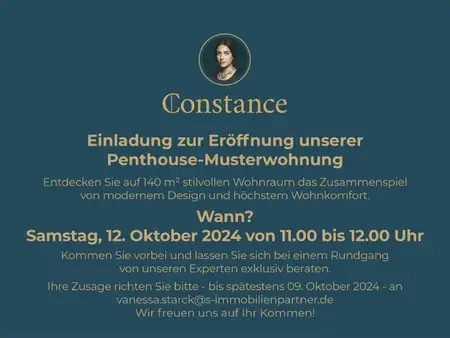 CONSTANCE: Lichtdurchflutetes Penthouse mit Blick auf die Bonner Südstadt.