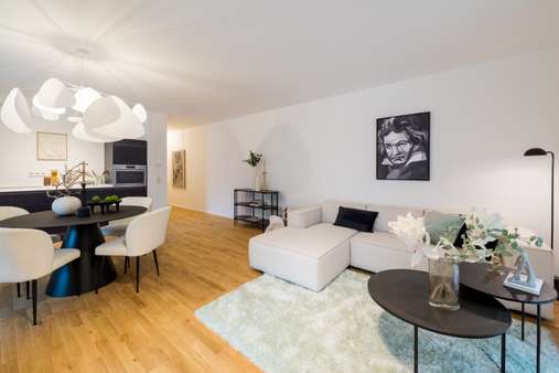 Musterwohnung_Wohnbereich - Erdgeschosswohnung in 53115 Bonn - Poppelsdorf mit 64m² kaufen