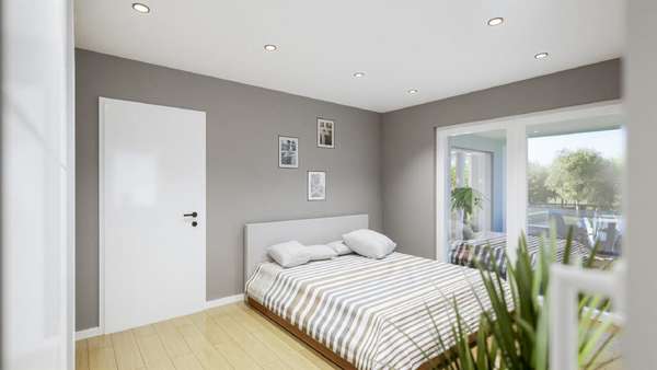 Beispielgestaltung Schlafzimmer (Whg. 9) - Wohnung in 52525 Heinsberg mit 79m² günstig kaufen
