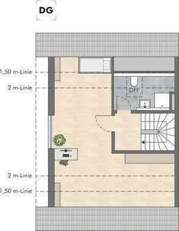Grundriss Dachgeschoss - Doppelhaushälfte in 88263 Horgenzell mit 162m² günstig kaufen