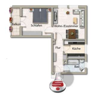 Bad - Wohnung in 88239 Wangen im Allgäu mit 51m² kaufen