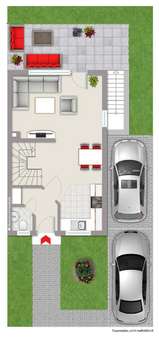 Grundriss Erdgeschoss - Reiheneckhaus in 45525 Hattingen mit 111m² kaufen