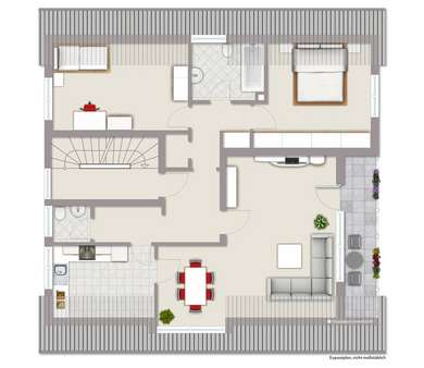 Grundriss Erdgeschoss - Zweifamilienhaus in 45529 Hattingen mit 176m² günstig kaufen