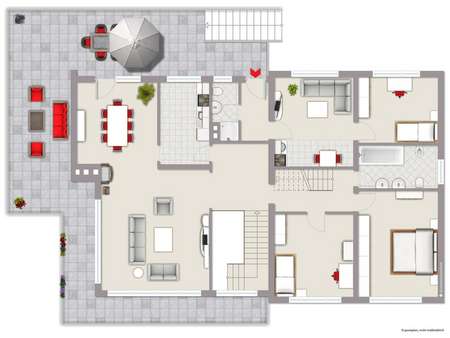 Grundriss Obergeschoss - Einfamilienhaus in 45525 Hattingen mit 273m² kaufen